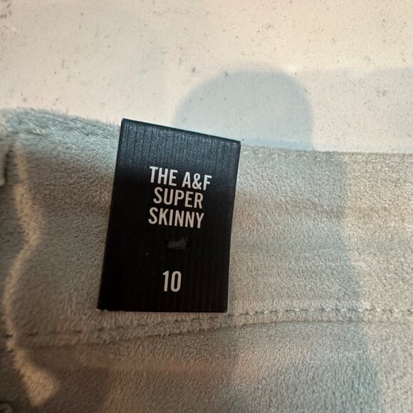 Abercrombie & Fitch Womens Super Skinny Faux Suede Pants Size 10 Beige - Picture 5 of 15